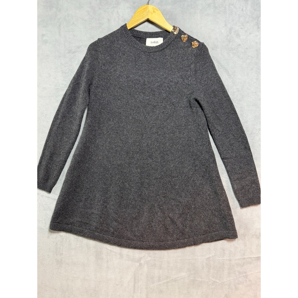 Bash Ba&sh Lady Dress Cashmere Women Size XS Gray Button Accents